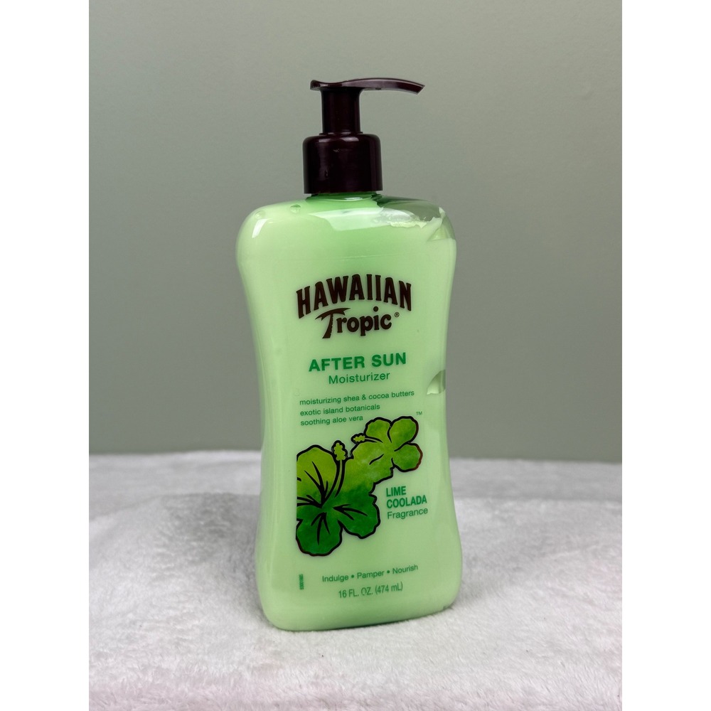 Hawaiian Tropic After Sun Moisturizer Lime Coolada Aloe Vera 16oz Pump Bottle